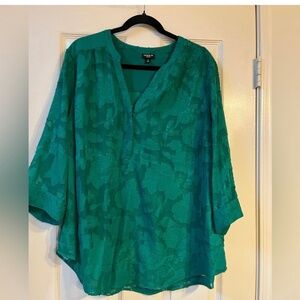 Green Torrid Harper blouse size 0 and 2